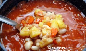 Томатный суп с фасолью: просто, сытно, полезно Томатный суп с консервированной фасолью рецепт