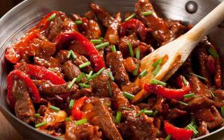 Говядина по-китайски: рецепт приготовления Быстрое приготовление мяса по китайски на сковороде