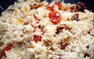Рецепт рисовой каши с цукатами и наличниками